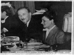 Stéphane Zweig et sa femme Lotte, lors d'une réception au Brésil